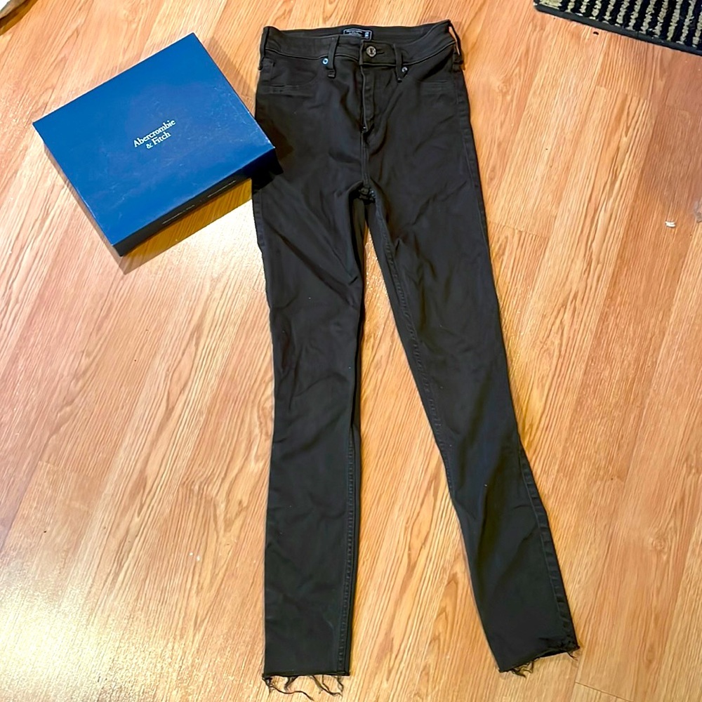 A&F olive drab Simone high rise jeans